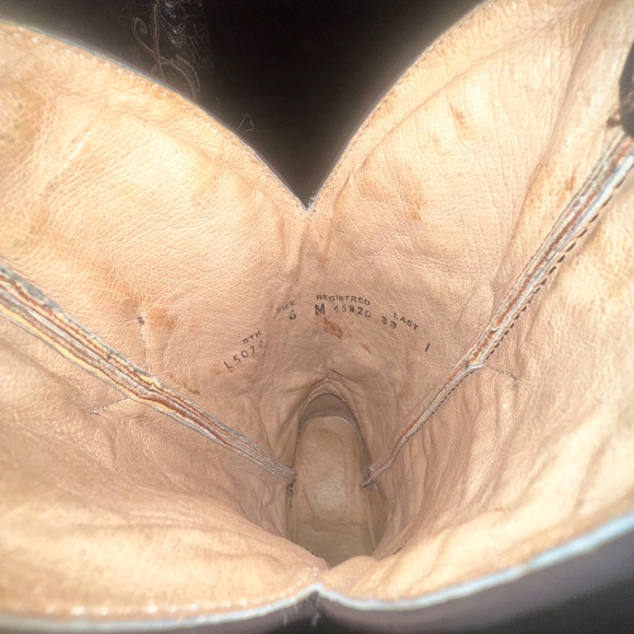 Circle G Leather Dragonfly Embroidered Western Cowgirl Square Toe Boots Size 6 - Picture 6 of 11